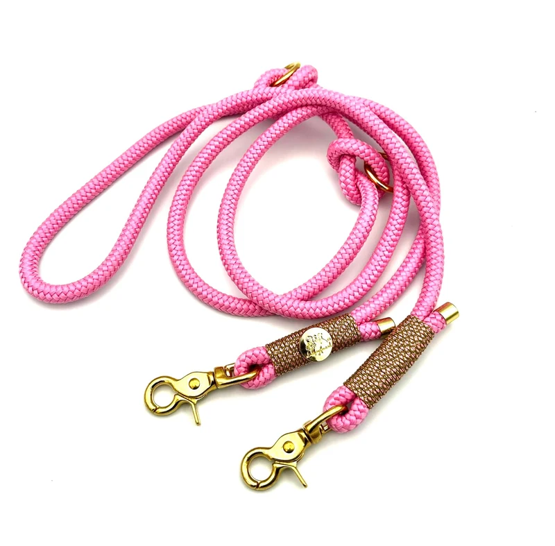 Tau-Leder-Halsband Rosa