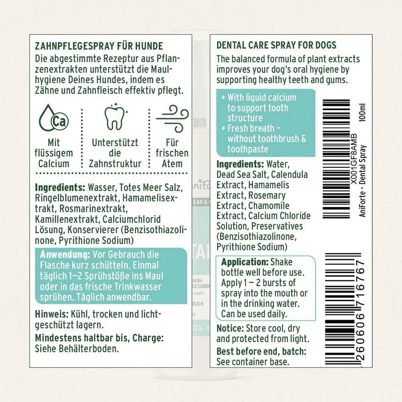 AniForte Denta Clean & Care – Zahnpflege-Spray für Hunde