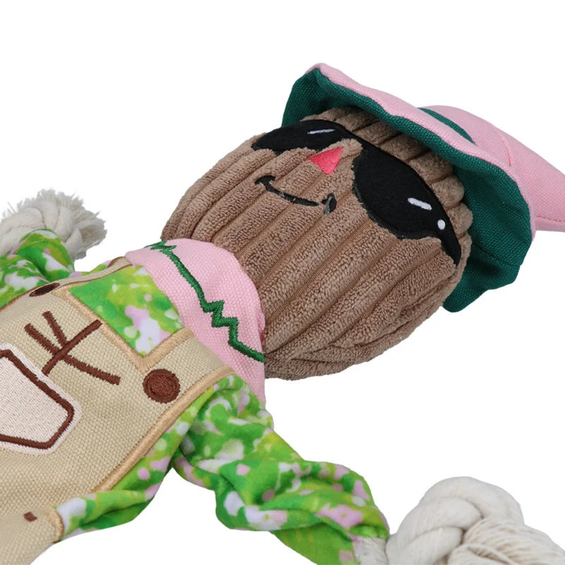 Garden Paws Scarecrow Scary Harry Hundespielzeug mit innenliegenden Seil