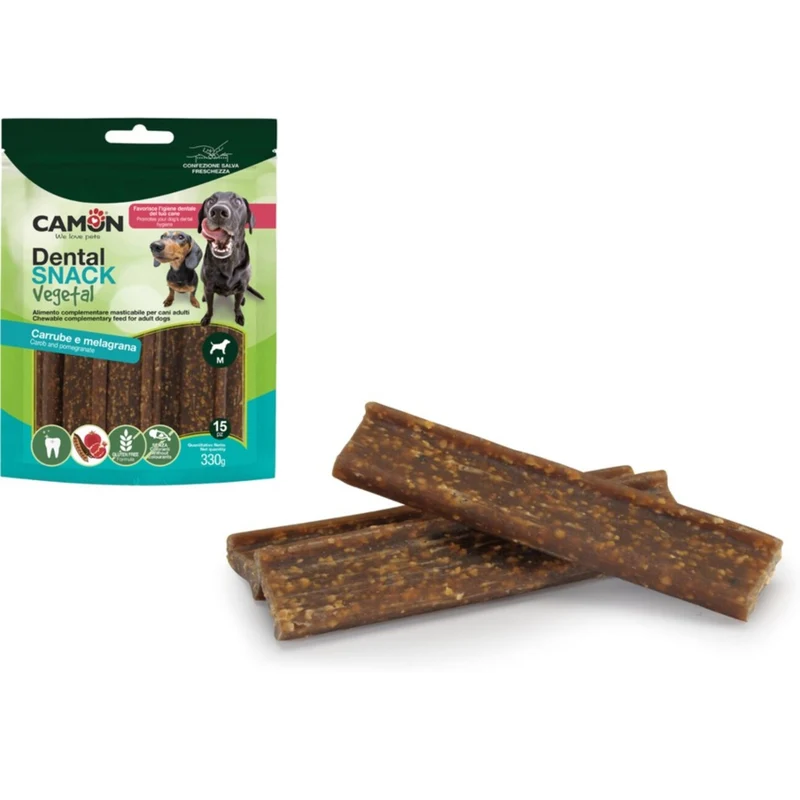 Vegane Dental Sticks mit Johannisbrot & Granatapfel für Hunde