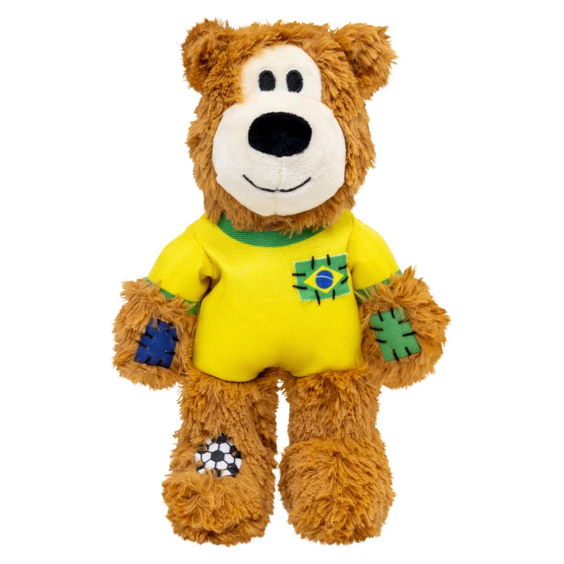 KONG Wild Knots Nation Sport Bear – Plüsch-Hundespielzeug im Fussball-Trikot