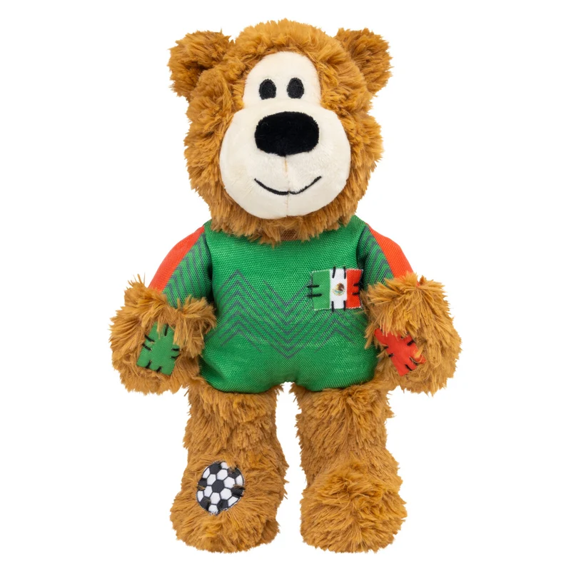 KONG Wild Knots Nation Sport Bear – Plüsch-Hundespielzeug im Fussball-Trikot