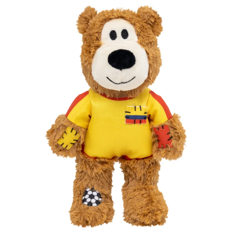 KONG Wild Knots Nation Sport Bear – Plüsch-Hundespielzeug im Fussball-Trikot