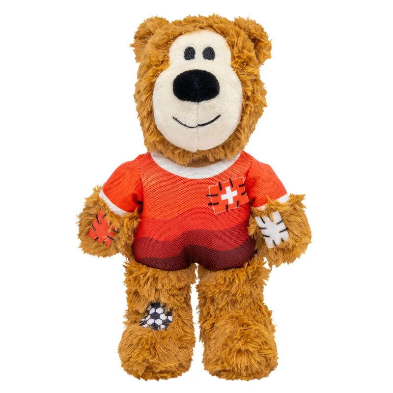 KONG Wild Knots Nation Sport Bear – Plüsch-Hundespielzeug im Fussball-Trikot