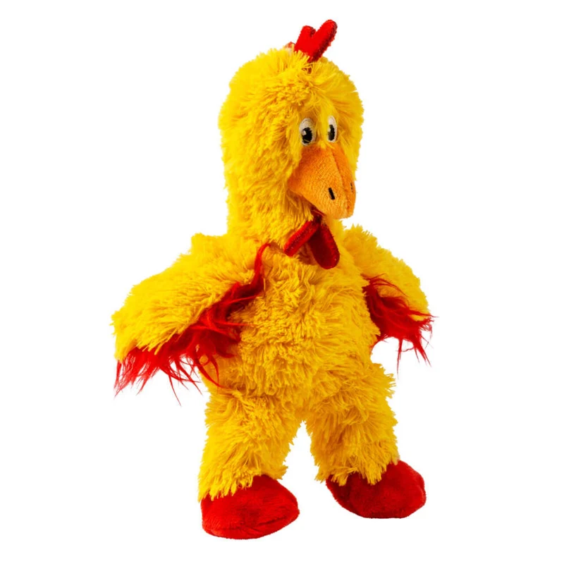 KONG Knots Chicken – Plüsch-Hundespielzeug mit Knotenseil & Quietscher