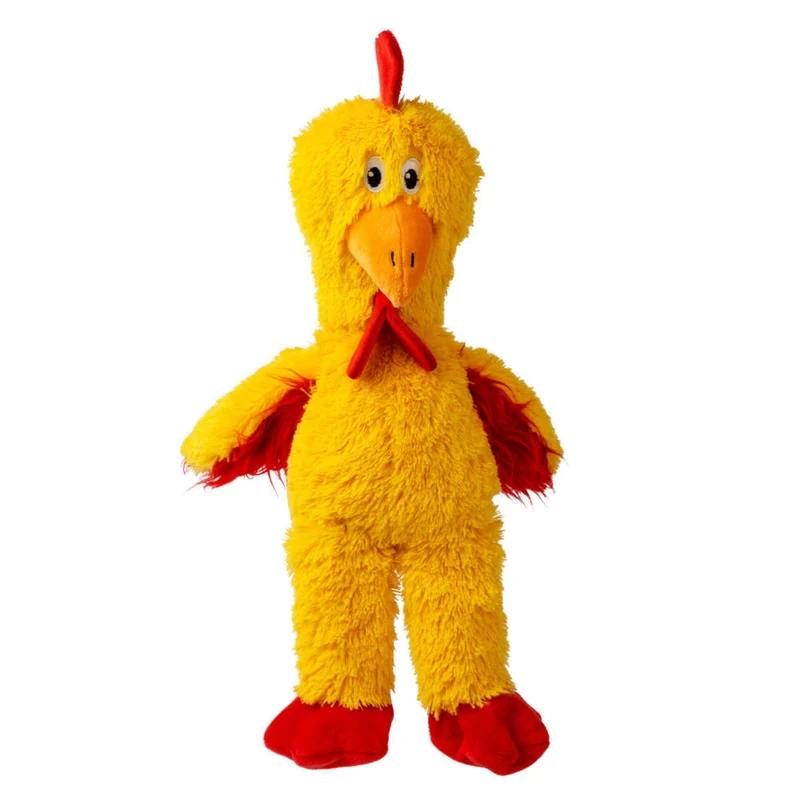 KONG Knots Chicken – Plüsch-Hundespielzeug mit Knotenseil & Quietscher
