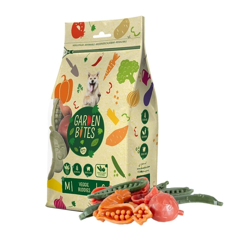 Garden Bites Veggie Buddies - Der vegetarische Hundesnack für gesunde Zähne