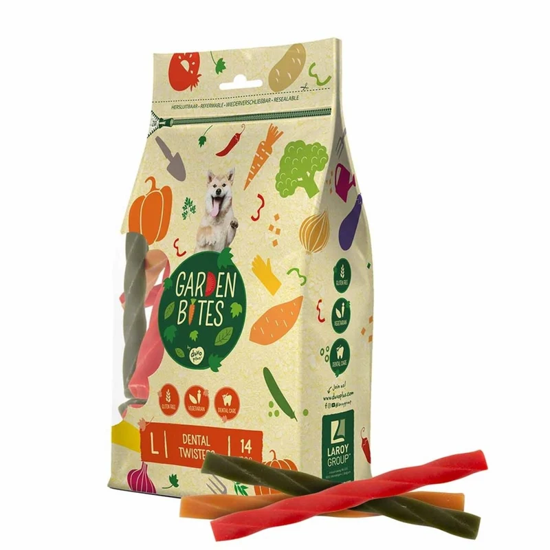 Duvo+ Garden Bites Dental Twisters Mehrfarbig - Veggie-Snack für Hunde