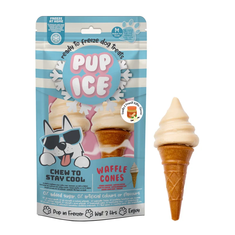 Pup Ice Dog Snack Waffle Cones