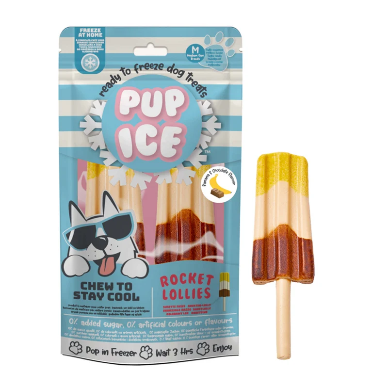 Pup Ice Dog Snack Rocket Lollies