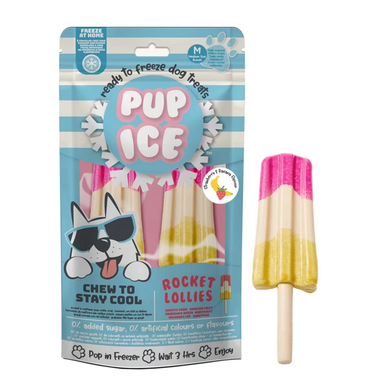 Pup Ice Dog Snack Rocket Lollies