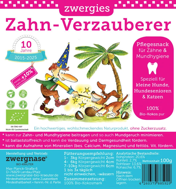 Zwergnase Zahnverzauberer – Zahnpflege für Hunde & Katzen