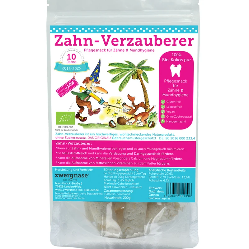 Zwergnase Zahn-Verzauberer – Bio-Kokos Zahnsnack