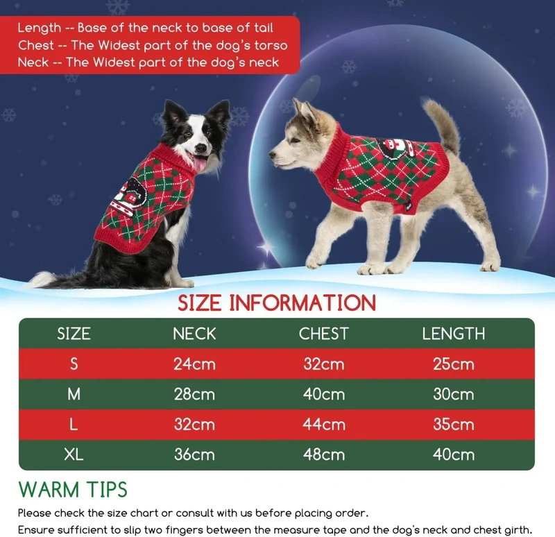 Camisolas de Natal para cães e gatinhos
