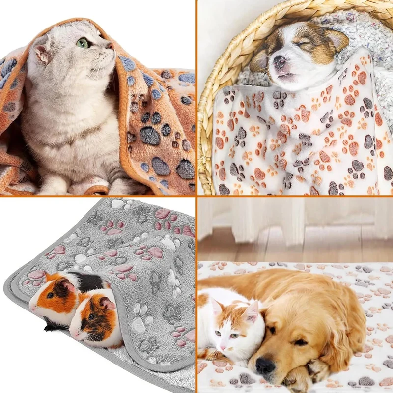 Conjunto 3 mantas macias, quentes e laváveis para cães ou gatos