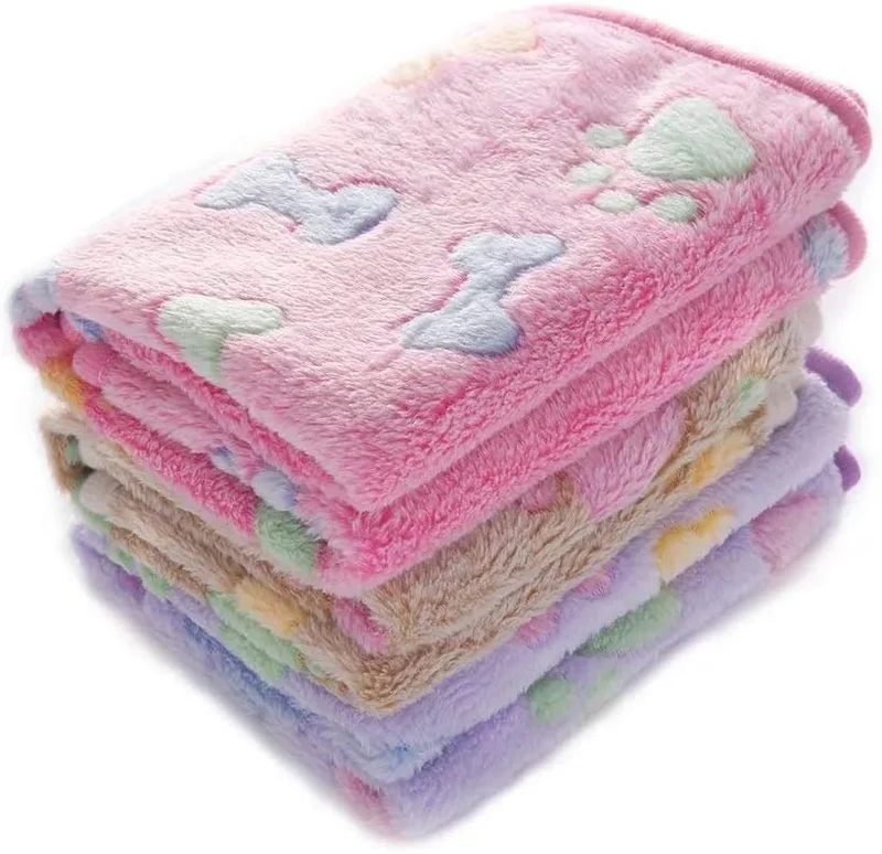 Conjunto de 3 Mantas para cães e gatos, suaves e quentes
