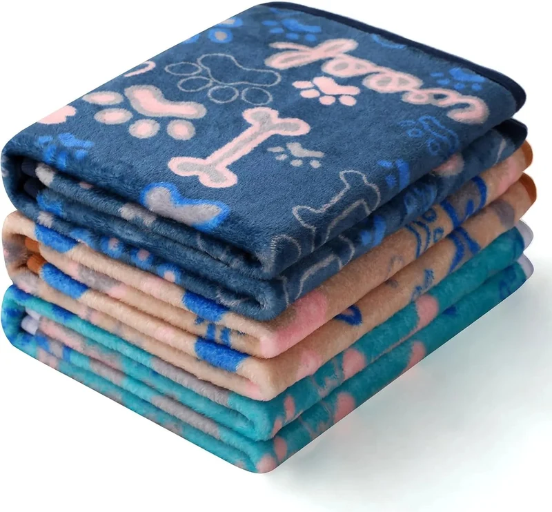 Conjunto de 3 Mantas para cães e gatos, suaves e quentes