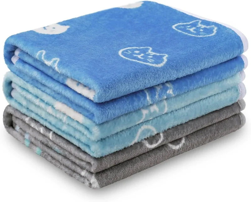 Conjunto de 3 Mantas para cães e gatos, suaves e quentes
