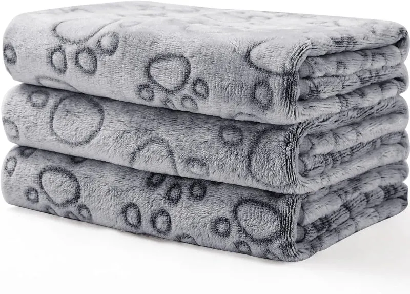 Conjunto de 3 Mantas para cães e gatos, suaves e quentes