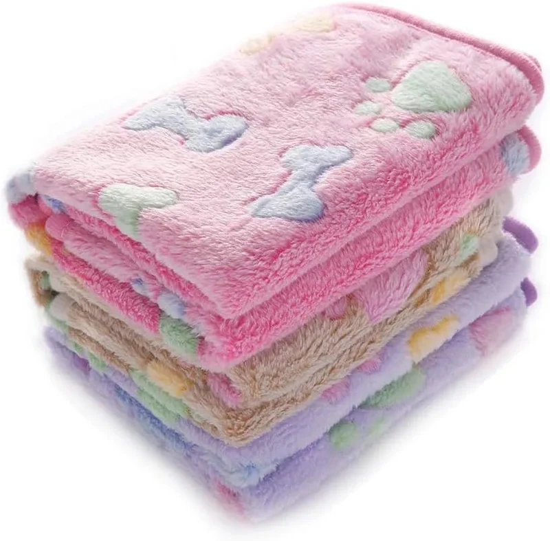 Conjunto de 3 Mantas para cães e gatos, suaves e quentes