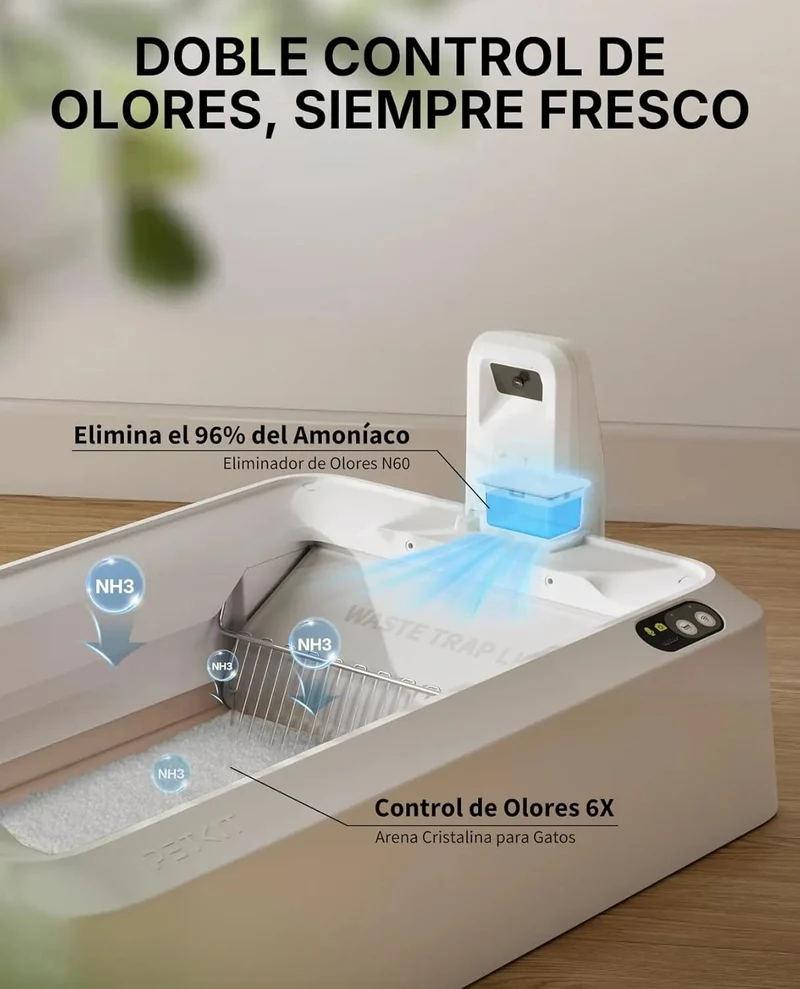 PETKIT PUROBOT Crystal Duo WC para gatos auto-limpável, câmara AI, auto-limpeza de areia para gatos, limpeza bidirecional, bandeja substituível, eliminação de odores