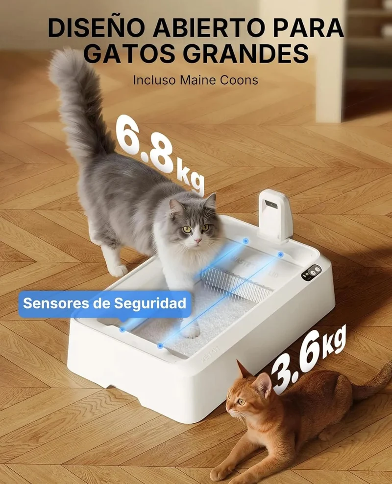 PETKIT PUROBOT Crystal Duo WC para gatos auto-limpável, câmara AI, auto-limpeza de areia para gatos, limpeza bidirecional, bandeja substituível, eliminação de odores