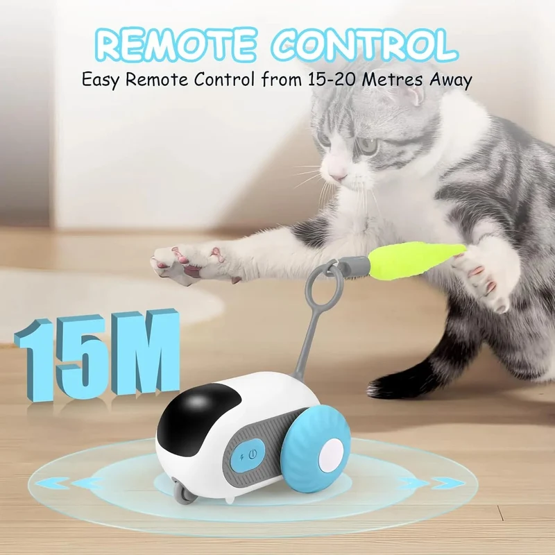 Brinquedo Interativo para Gatos, com comando à distância, 2 Modos