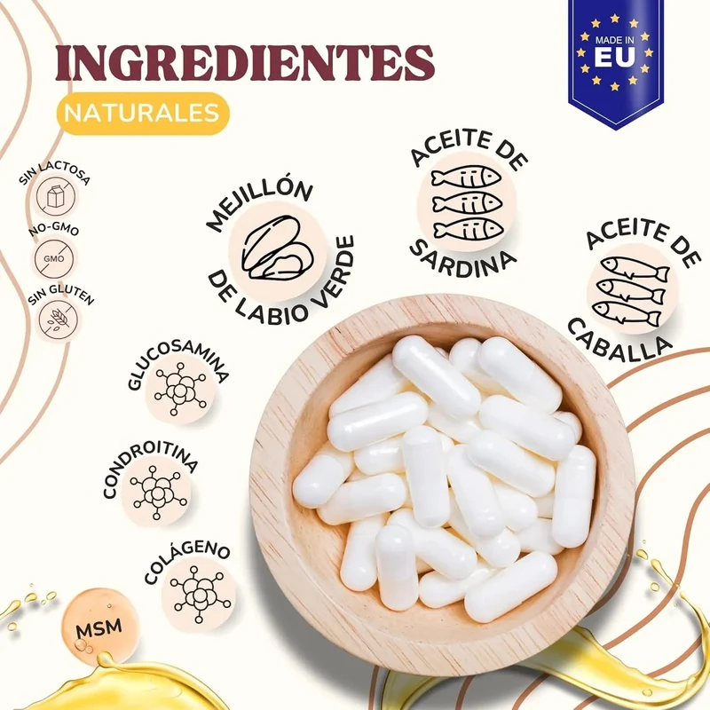 Lamina Care - Condroprotetor cães e gatos para fortalecer as articulações e a anca com glucosamina, colageno para cães, condritiona e mexillon lábios verdes, anti-inflamatório cães e gatos