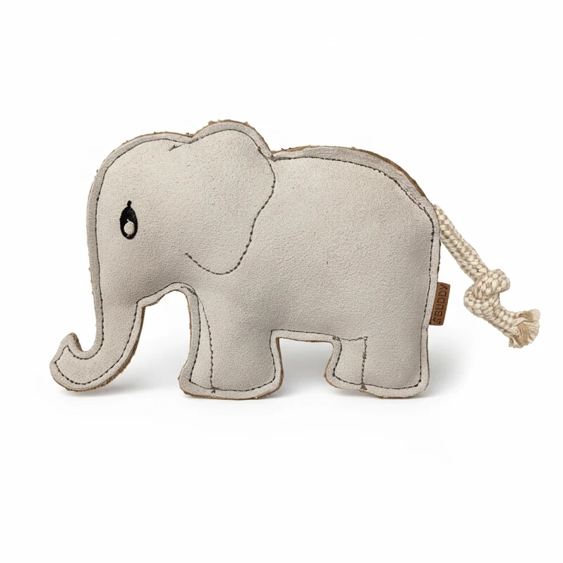 BUDDY. Hundespielzeug aus Leder "Elefant"