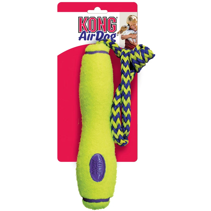 Hundespielzeug KONG® AirDog® Squeaker Fetch Stick mit Tau