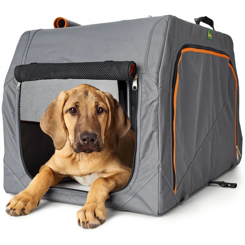Faltbare Hundebox mit Aluminium-Gestell
