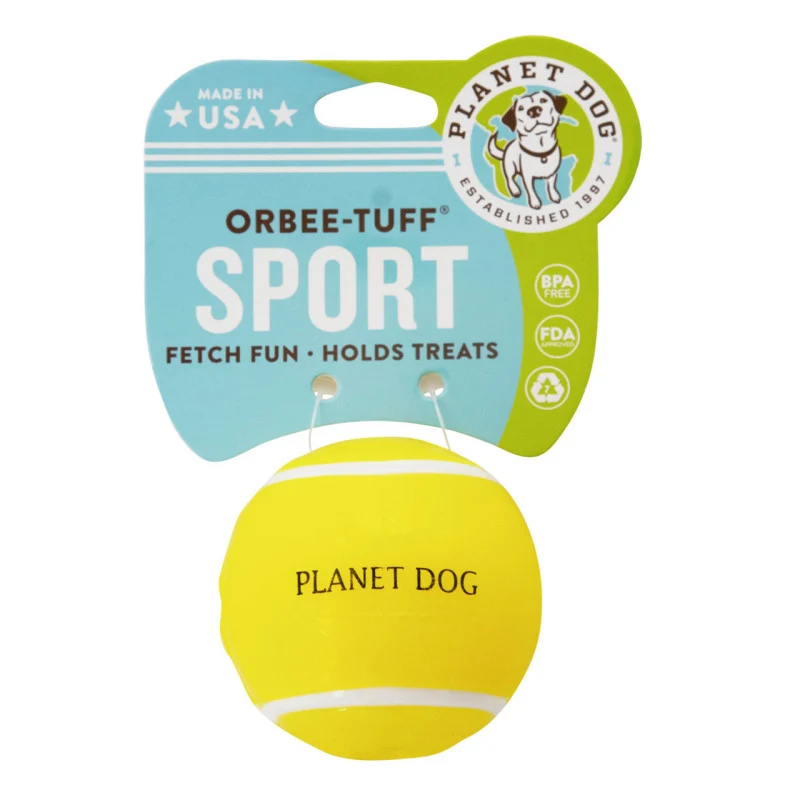 Planet Dog Tennis Ball Yellow – befüllbarer Hundeball