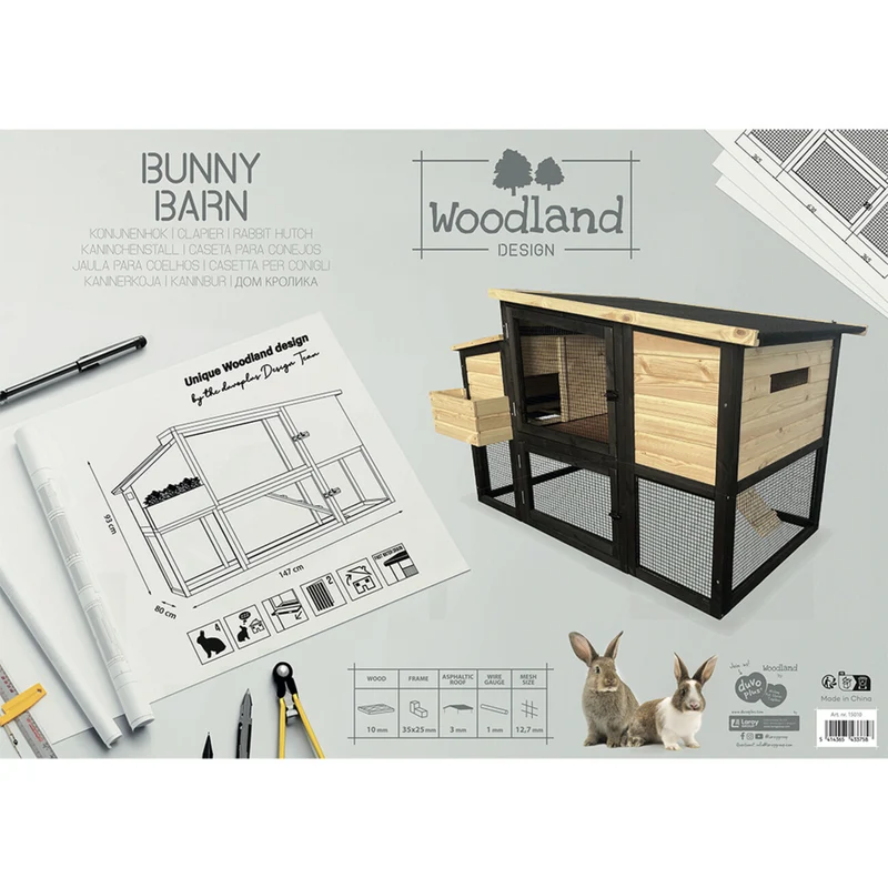 Woodland Design Kaninchenstall Bunny Barn – Dein Traumhaus für Langohren