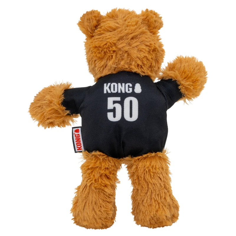 KONG Wild Knots Sport Bear Schiedsrichter – Plüsch-Hundespielzeug mit Seilskelett & Quietscher