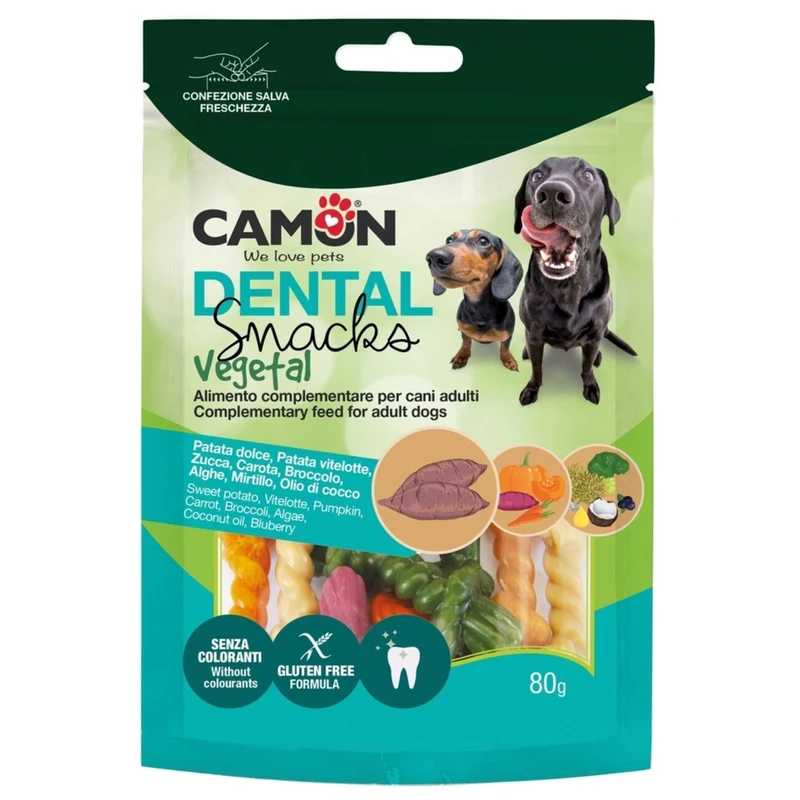 CAMON Veggie Dental Snack Seil-Form – Veganer Hundesnack für gesunde Zähne