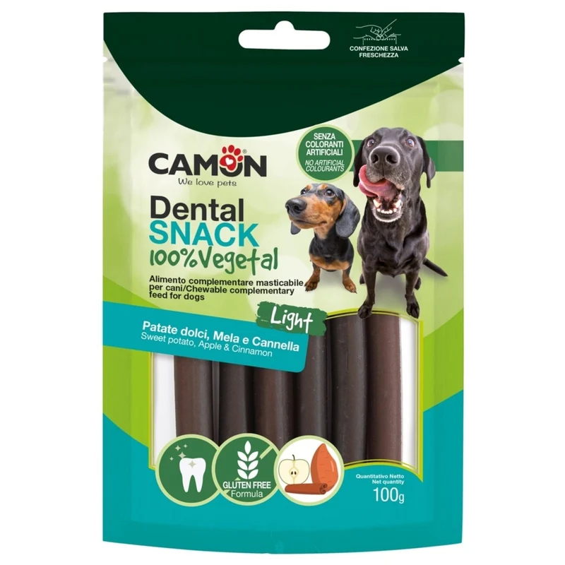 CAMON Veggie Snack Sticks Dental – Süßkartoffel, Apfel & Zimt Hundesnack
