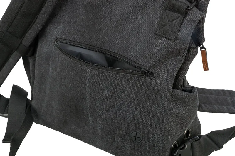 BE NORDIC 2in1 Hunderucksack und Cross-Body Tasche Bjorn in Canvas-Optik mit integriertem Beutelspender