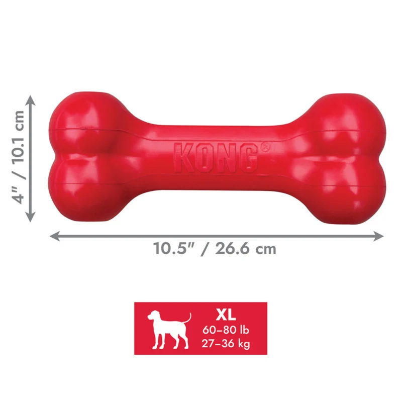 KONG Goodie Bone XL – Robuster Kauknochen aus Naturkautschuk | befüllbar | 26 cm