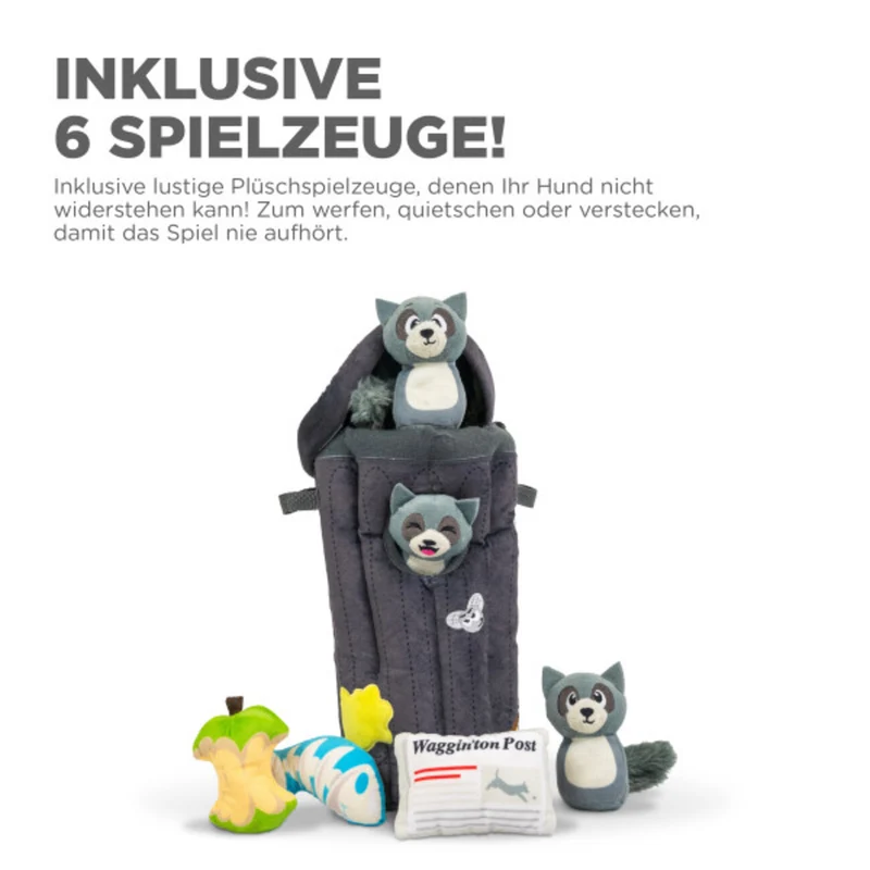 Hide-A-Racoon Waschbär Hundespielzeug