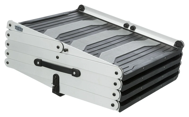 4-stufige Falt-Treppe, Aluminium/TPR