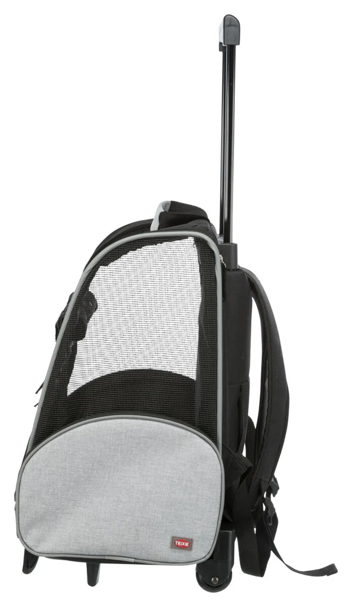2in1 Rucksack-Trolley für Hunde und Katzen aus Meshmaterial mit Außentaschen