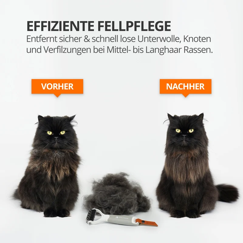 Unterfellbürste Cookie für Langhaar Katzen & Hunde
