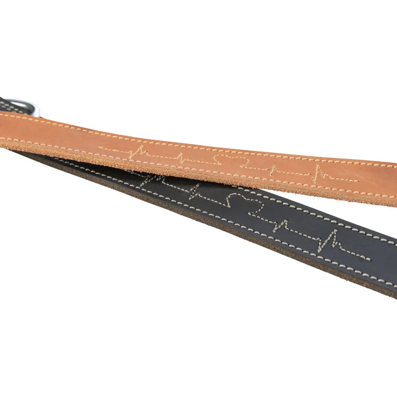 Rustic Fettleder Hundehalsband für kehlkopfschonendes Anleinen