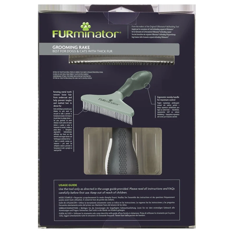 FURminator Harkenkamm für Katzen und Hunde