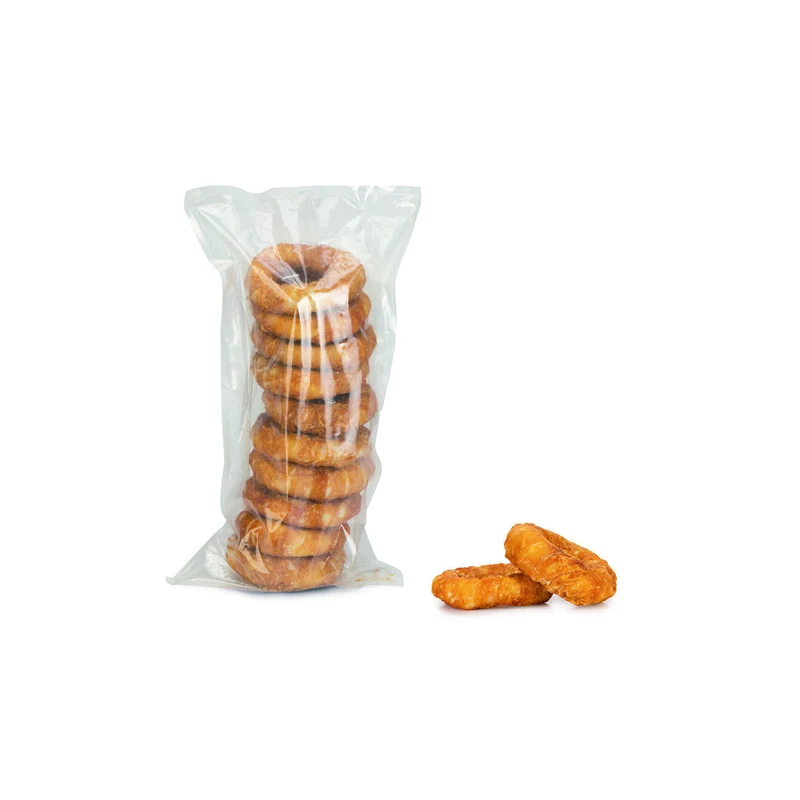 Beeztees Rinderhaut Ring mit Huhn – Kausnack für Hunde