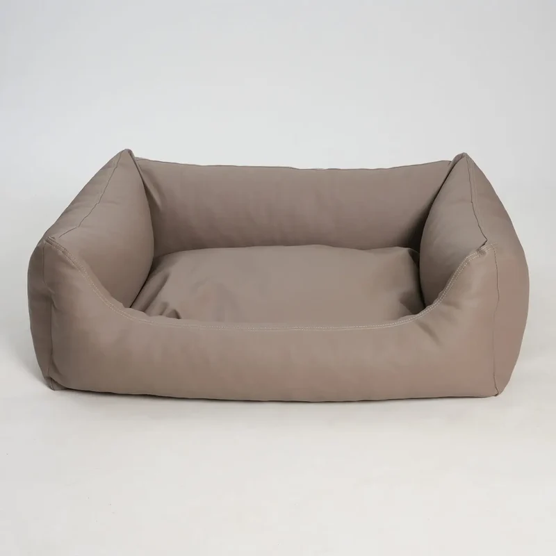 Hundebett Box Bett Saddle Kunstleder sand