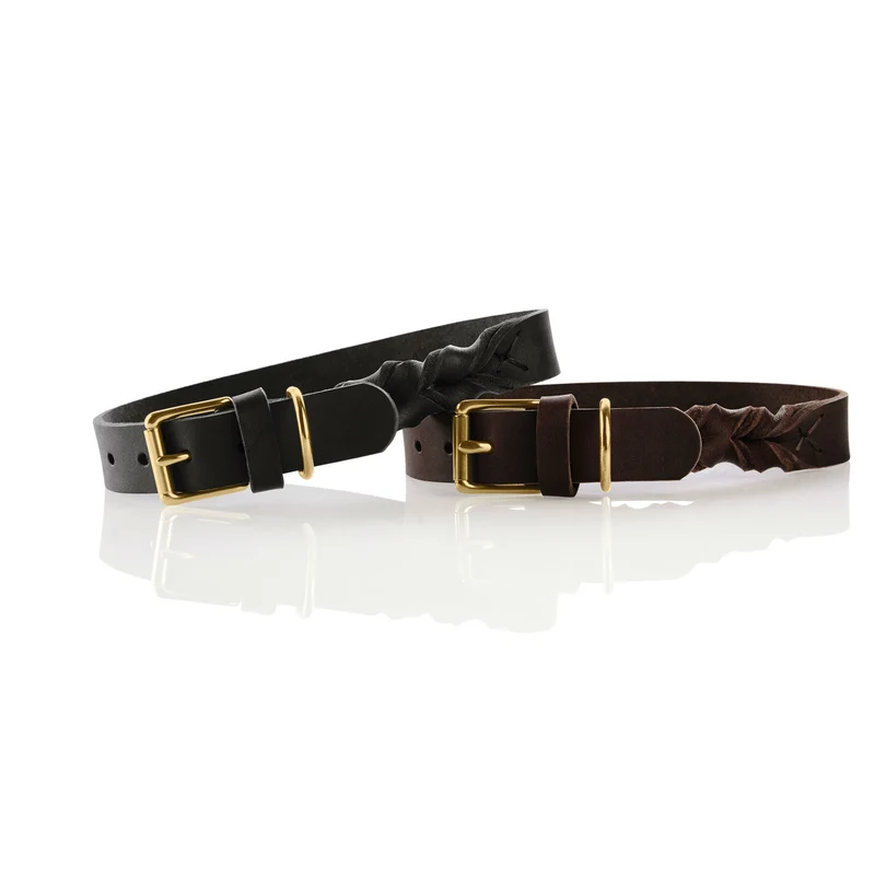 Leder Halsband Sansibar Solid