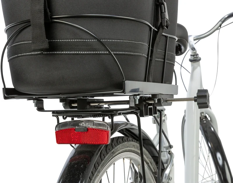 TRIXIE Hundefahrradkorb Gepäckträger – bis 6 kg, Netz-Abdeckung, Kurzleine, schwarz