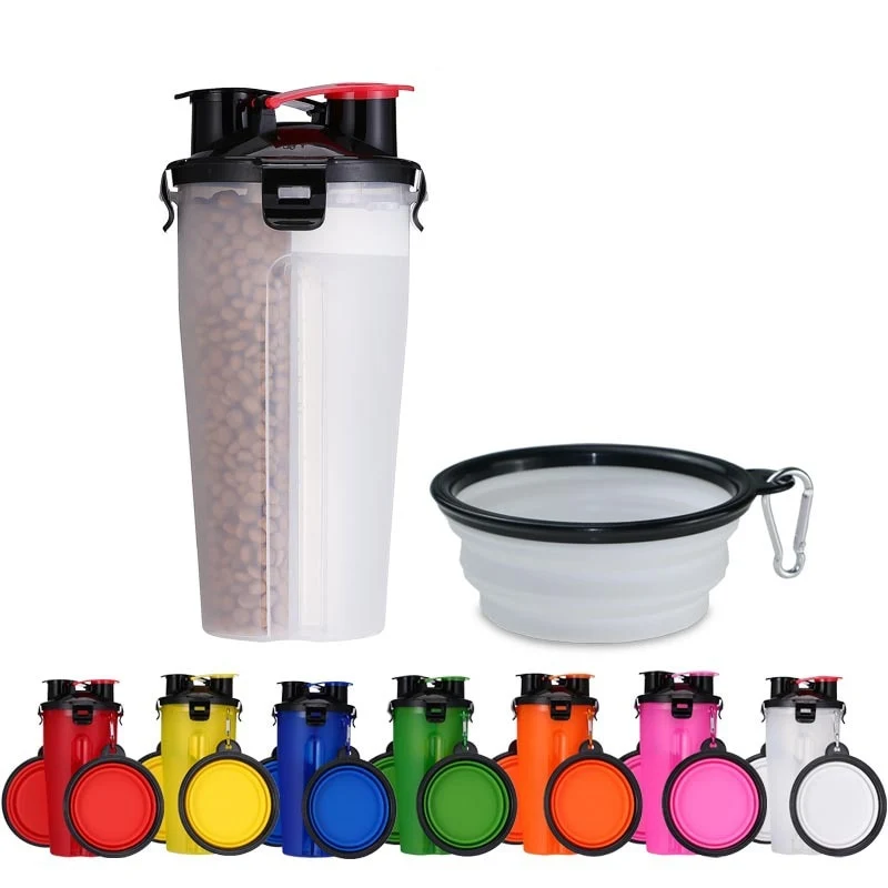Portable 2 in 1 Pet Food Water Food Container