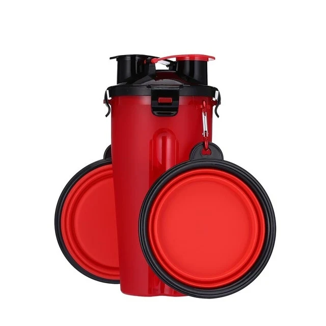 Portable 2 in 1 Pet Food Water Food Container